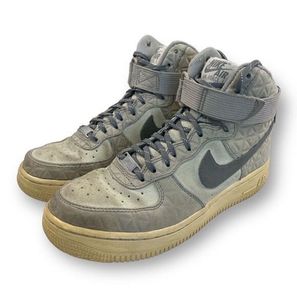 Nike Air Force 1 High Top Wolf Texture Suede Size 7 - Picture 1 of 10
